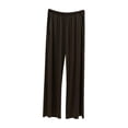 thumbnail image 4 of FRSASU Womens Pajamas Sets 2 Piece Lounge Set Mock Neck Short Sleeve Tops Long Pants Comfy Soft Pjs Loungewear with Pockets Brown, 4 of 9