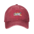 thumbnail image 1 of ZICANCN Adjustable Baseball Cap Women, Love Flowers Rainbow Hats for Men Adult Washed Cotton Denim Baseball Caps Fashion, Red, 1 of 8