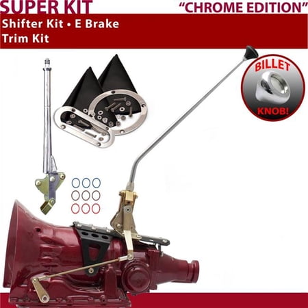 American Shifter C4 Shifter Kit Chrome 16 in. E Brake Trim Kit for F2098