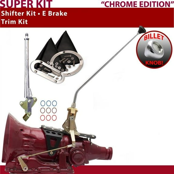 American Shifter TH200 Shifter Kit Chrome 16 in. E Brake Trim Kit for F33C2