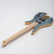 Batking Electric Headless Guitar Travel Guitar 7BK Multiscale Luminous Inlays Right-Handed 7 String