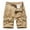 Khaki, variant on Mens Shorts Casual Elastic Waist Relaxed Fit Cotton Lightweight Quick Dry Hiking Work Cargo Shorts Men Sport Khaki 38
