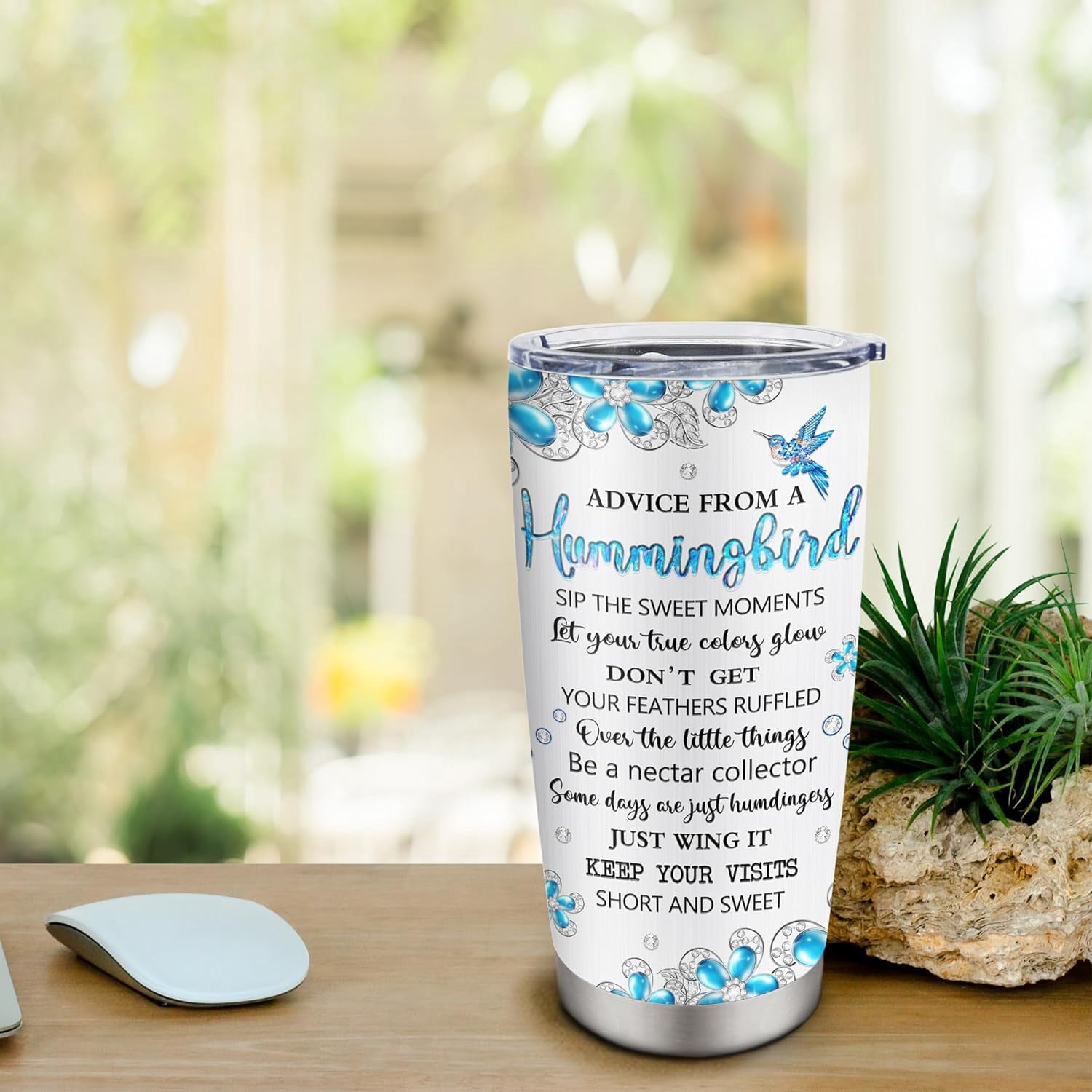 Humming Bird Hummingbird Tumbler 20 Oz - Stainless Steel Insulated Cup With  Lid, Gift For Bird Lovers Hummingbird Gifts For Women
