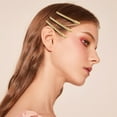 thumbnail image 5 of Juego de 6 pinzas de peluquería portátiles de metal con forma de cocodrilo para peluquería, pinzas separadoras para teñir el cabello (doradas), 5 of 5