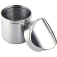 thumbnail image 3 of Poubelle de Table Mini en Acier Inoxydable Bac à Déchets Seau de Rangement des Déchets Couvercle à Bascule (Argent), 3 of 6