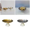 thumbnail image 2 of Stainless Steel Serving Tray High-footed Metal Fruit Plate Elegant Food Presentation Dish for Living Room Coffee Table gold, 2 of 4