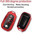 thumbnail image 3 of Key Fob Cover Compatible with Toyota Land Cruiser Venza RAV4 Prime Sienna Fortuner Mirai 2018-2022 4 Button Keychain Case Holder Protector,Red, 3 of 7
