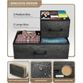 thumbnail image 2 of Sorbus 5-Drawer Faux Wood Dresser – Wide Storage Chest Organizer for Clothes, Bedroom, Living Room, Closet & Dorm – Steel Frame, Wood Top, Fabric Bins, Black, 2 of 8