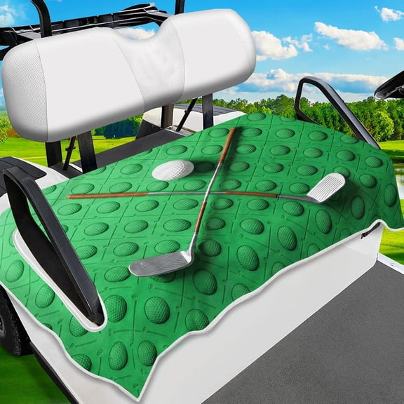 Golf Cart Seat Covers, Universal Fit for EZGO, Club Car, Yamaha 52"x32", 2 Passenger Golf Cart Seat Protector, Durable Washable
