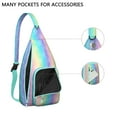 thumbnail image 2 of Boho Rainbow Fanny Pack - Abstract Geometric & Ocean Scenery Pattern, Adjustable Strap Waist Bag for Artistic Lifestyle, 2 of 4