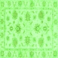 thumbnail image 1 of Ahgly Company Indoor Square Oriental Green Traditional Area Rugs, 7' Square, 1 of 4