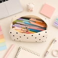 thumbnail image 6 of Feledorashia Pencil Pouch Makeup Brush Bag, Travel Organizer Small Storage Bag, Multi-Functional Cloth Case for Cosmetics Toiletries Jewelry, Compact Portable Durable Accessories Holder, 6 of 7
