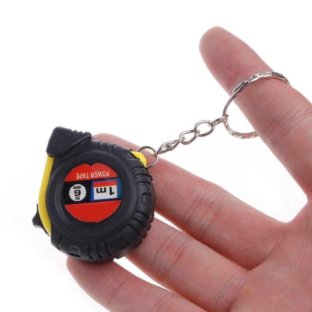 Mini Tape Measure With Key Chain Plastic Portable 1m Retractable Ruler cm/Inch 