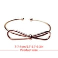thumbnail image 6 of Linyer Arm Cuff Metal Jewelry Exquisite Women Armband Body Adornment Hand Ornament Arms Bracelet with Simple Shape for Gift Decor Bowknot, Rose Gold, 6 of 6