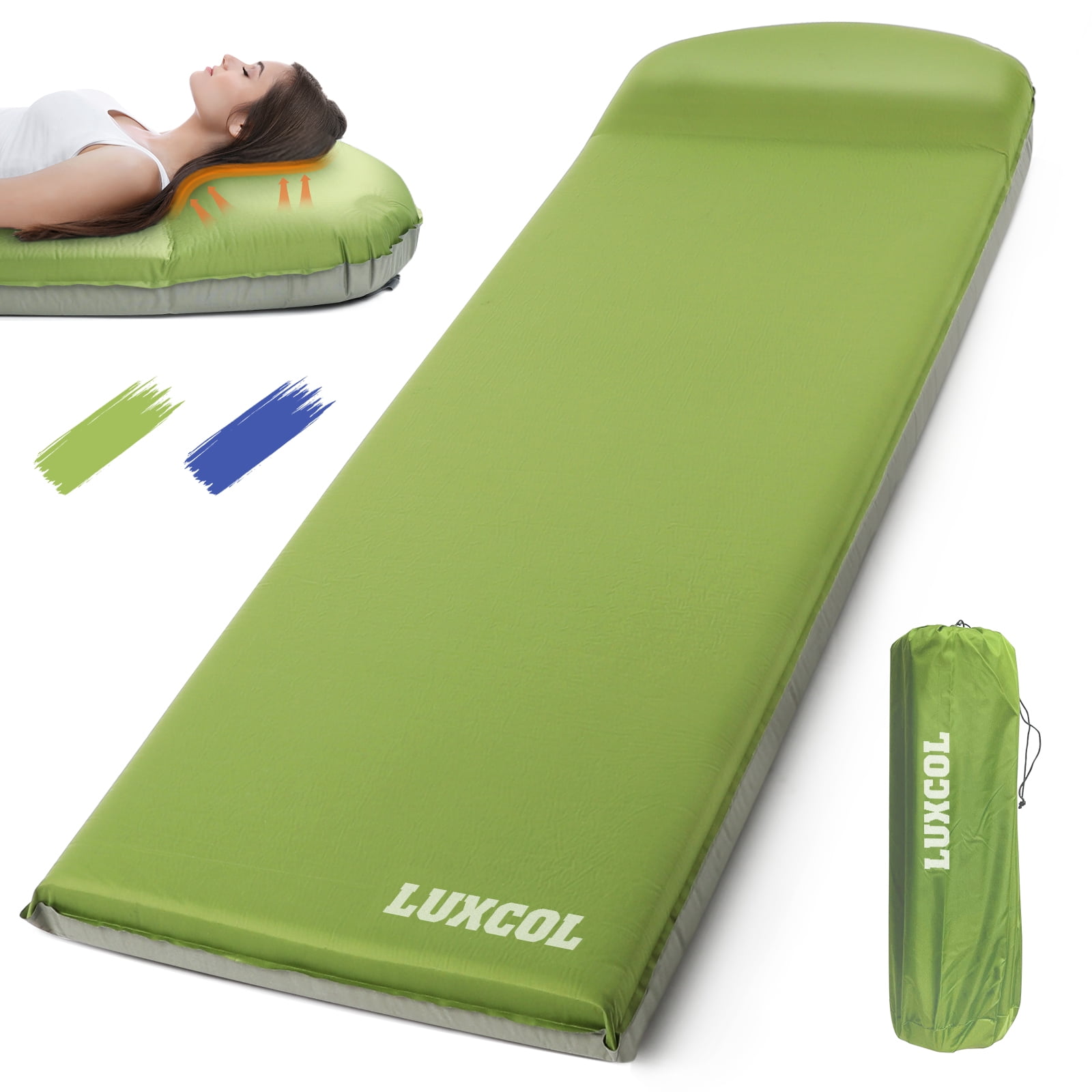 LOCAMO Camping Sleeping Pad,3 Inches Thickness SelfInflating Sleeping