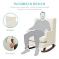 thumbnail image 3 of Best Choice Products Rocking Accent Chair, Tufted Upholstered Linen Wingback for Home, Nursery w/ Wood Frame - Beige, 3 of 7