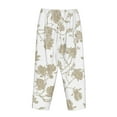 thumbnail image 5 of Xecao Vintage Stylized White Color Women's Straight Lounge Pajama Pants: The Epitome of Relaxed Sleepwear, 5 of 9