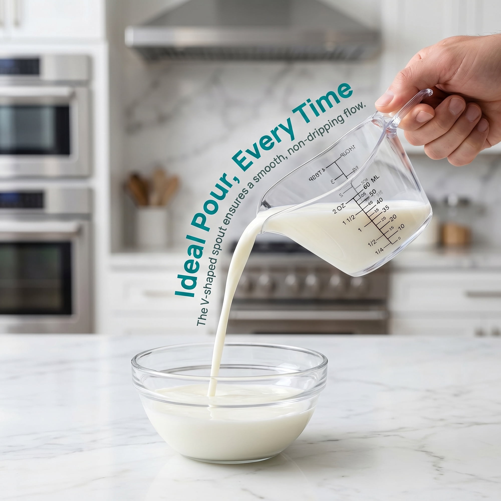 Unique Bargains PS Material Measuring Cup for Kitchen Tasks Clear 60ml