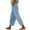 Blue, variant on Yubnlvae Women's High Waist Wide Leg Cropped Pants with Pockets Black L