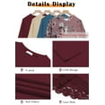thumbnail image 5 of MOSHU Long Sleeve Tops for Women V-neck Womens Blouses Lace Hem Casual Shirts, 5 of 9