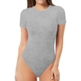 thumbnail image 1 of Xishao Women's Round Neck Short Sleeve T Shirts Basic Bodysuits Xishao ropa, 1 of 2