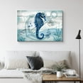 thumbnail image 2 of PixonSign Canvas Print Wall Art Seahorse Under The Sea Amphibians Beach Illustrations Modern Art Nautical Colorful Blue Ultra for Living Room, Bedroom, Office - 12"x18", 2 of 5