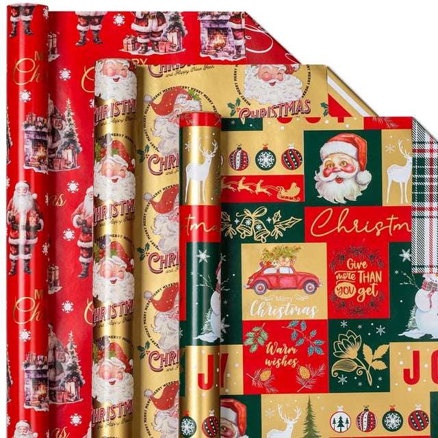 Rollo de Papel de Regalo Navideño Reversible MAYPLUSS 43x305 cm