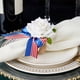 thumbnail image 1 of Anillo de Servilleta Del 4 de Julio. Hebilla de Servilleta con Flores de Imitación Del 4 de Julio. Decoración de Mesa. Anillo de Tela Del 4 de Julio., 1 of 7