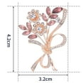 thumbnail image 7 of Cheers.US 4PCS Vintage Crystal Flower Leaf Bouquet Clusters Large Big Brooch Pin For Women Tone, 7 of 7