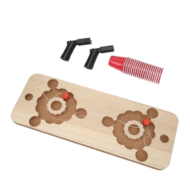 Juego De Mesa Beer Pong, Juego De Mesa Beer Pong, Madera De Pino Y Plástico, Divertido, Fácil De Limpiar Para Adultos Para Reuniones Familiares