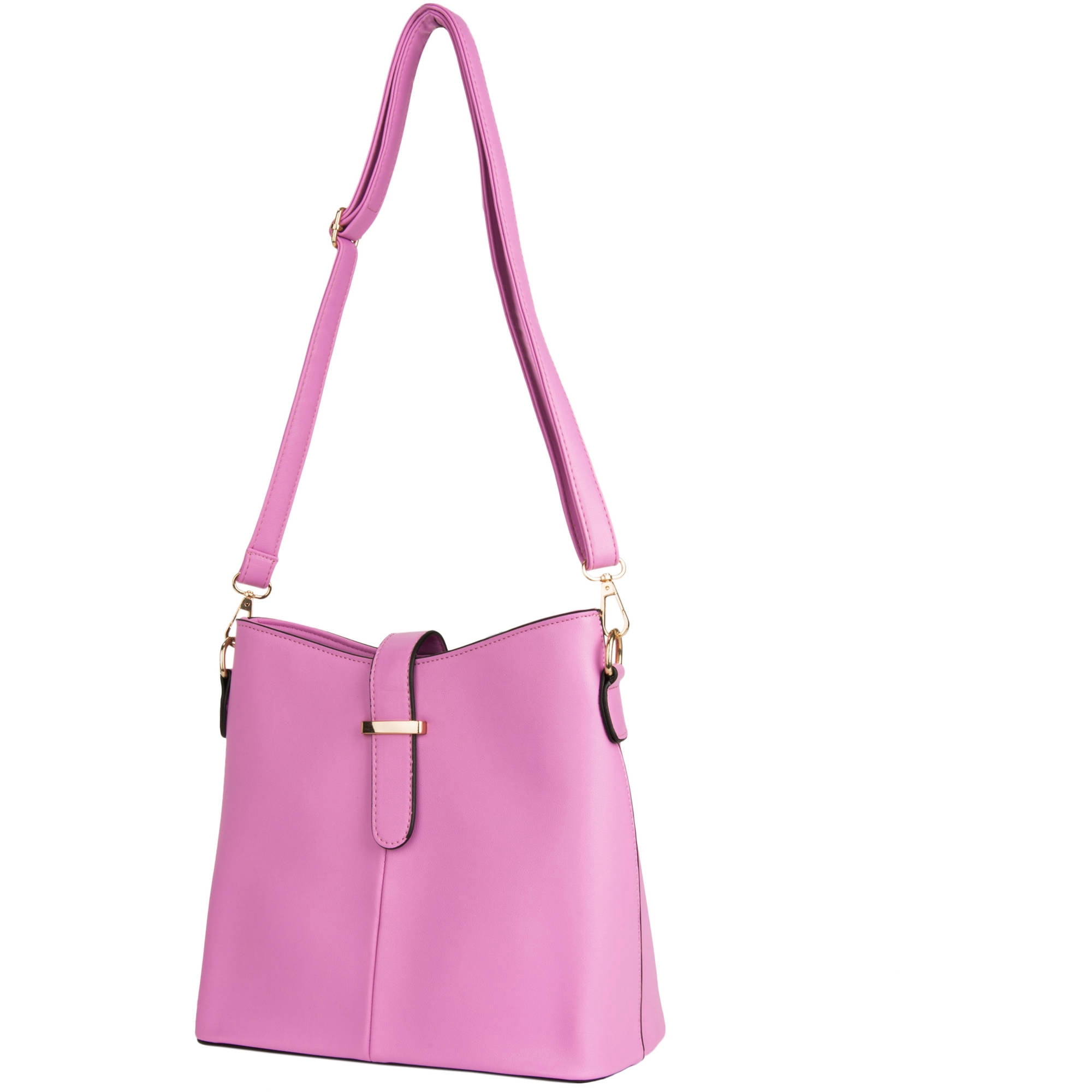Women's Serena Leatherette Buckle Shoulder Bag