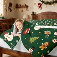 thumbnail image 5 of Manfei Snowman Twin Bedding 7pcs Snow Bedding Comforter Set, Mint Pink, Xmas Reversible, 5 of 6