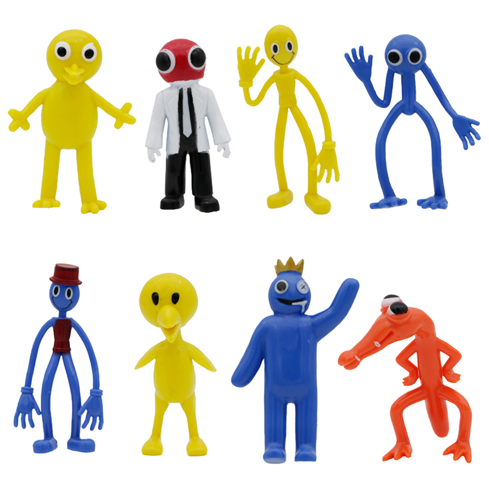 8 Rainbow Friends Action Figure Toys Games Figures 4'' Minifigures