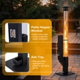 thumbnail image 5 of BPS 56 Inch Patio Pellet Heater Outdoor Smokeless Wood Pellet Burning Flame, Portable Pellet Stove with Rain Cap and Viewing Window for Porch, Backyard, Garden, and Camping, 5 of 9