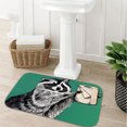 thumbnail image 5 of Raccoon with Toilet Paper Flannel Bath Mat 16x24 Inches, Soft Absorbent Non-Slip Bathroom Rug, Machine Washable Floor Mat for Shower, 5 of 7