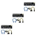 thumbnail image 4 of pitrice PCI-E Carte d'Extension USB3.0 Alimentée 1x vers 6x Carte Portable Mini Adaptateur d'Exploitation Minière Lumière LED Accessoires d'Équipement Type Mineur 4 3Ensemble, 4 of 6