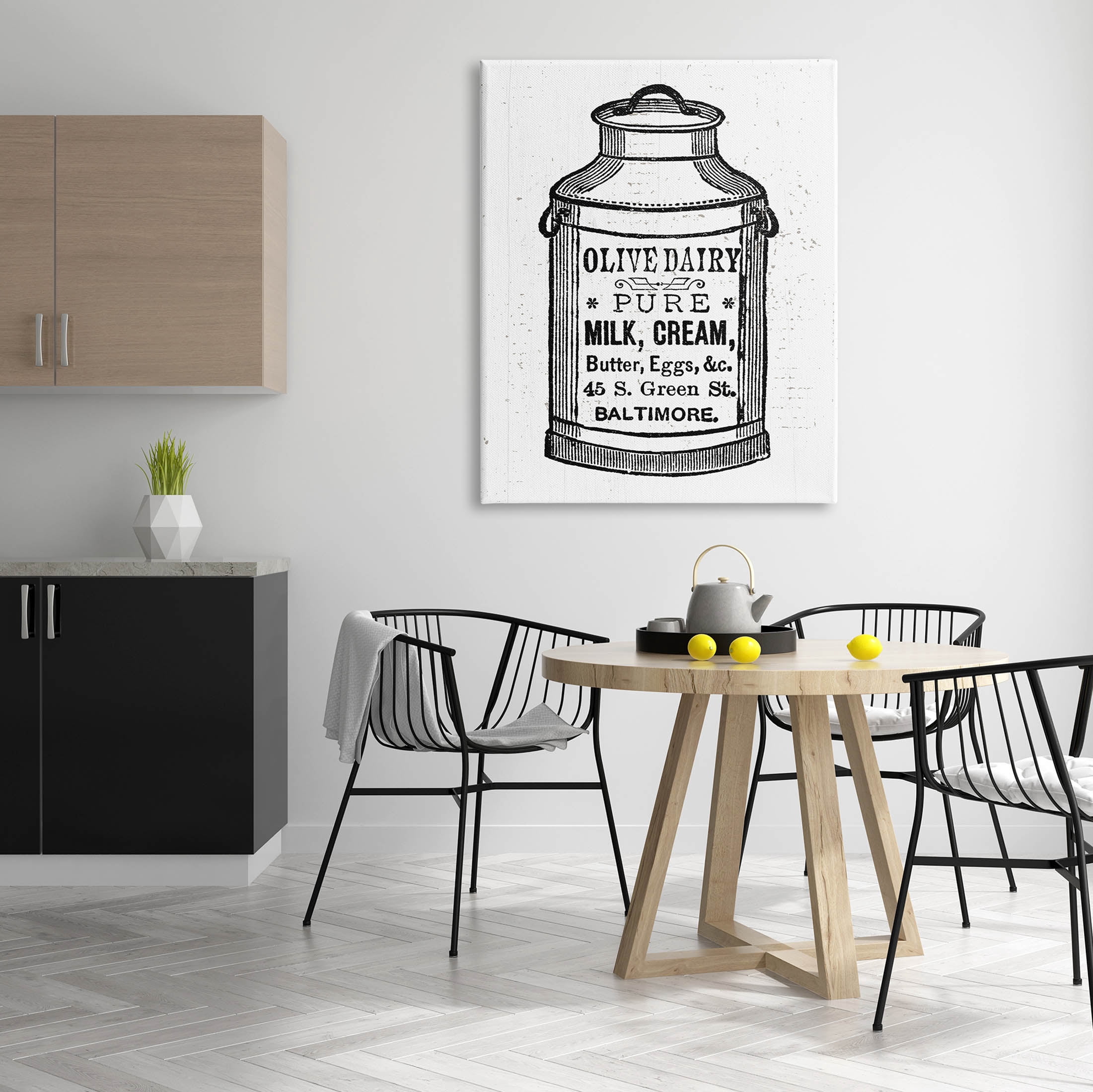 Stupell Industries Olive Dairy Vintage Milk Can Graphic Art Gallery Wrapped Canvas Print Wall Art, Design by Lil' Rue
