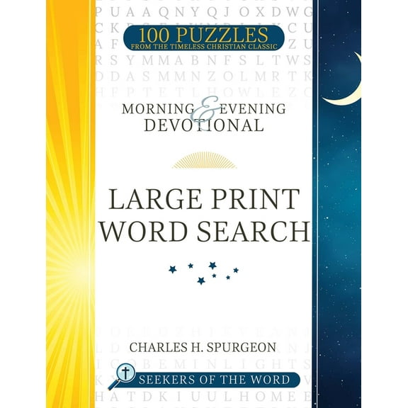 Seekers of the Word: Morning and Evening Devotional Large Print Word Search : 100 Puzzles from the Timeless Christian Classic (Series #1) (Paperback)