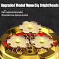 thumbnail image 3 of German Three-Eyed Monster Mini Flashlight Thumb Flashlight, Mini Flash Super Power Flashlight, Multi-Functional Mini Pen Clip Flashlight Light Steel High Lumen Rechargeable Waterproof (Gold), 3 of 13