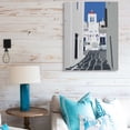 thumbnail image 2 of Stupell Industries European Coastal City Street White Blue Architecture Abstract Painting Gallery Wrapped Canvas Art Print Wall Art, 36 x 48, 2 of 6