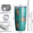 thumbnail image 2 of Boxer Design Tumbler Stainless Steel Insulated Travel Coffee Cups with Lid and Straw,Ideal Memorial Gift for Dog Dad/Mom,20oz, 2 of 5