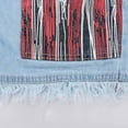 thumbnail image 4 of Finelylove Jean Shorts Women Cargo Shorts For Women Jean Mid Waist Rise Printed Light Blue S, 4 of 8