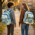 thumbnail image 3 of FKELYI School Backpack for Kids Frangipani Flower Sea Turtle Print Schoolbag 17 Inch School Backpacks Casual Daypack Travel Rucksack Knapsack for Elementary Student, 3 of 6