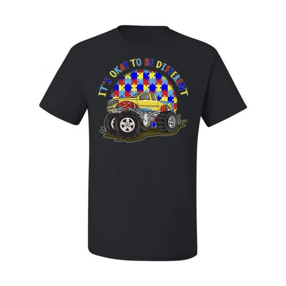 Wild Bobby Its Okay to Be Different | Truck Autism Awareness Men Tee