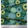 thumbnail image 3 of Soimoi Green Heavy Satin Fabric Artistic Flower Mandala Print Sewing Fabric Yard 54 Inch Wide, 3 of 3