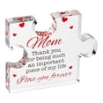 thumbnail image 4 of Rompecabezas Acrílico Grabado Palabras Afectuosas Placa Decorativa Bloque Acrílico Detalle Especial para Mamá Adecuado para Celebración Cumpleaños, 4 of 8