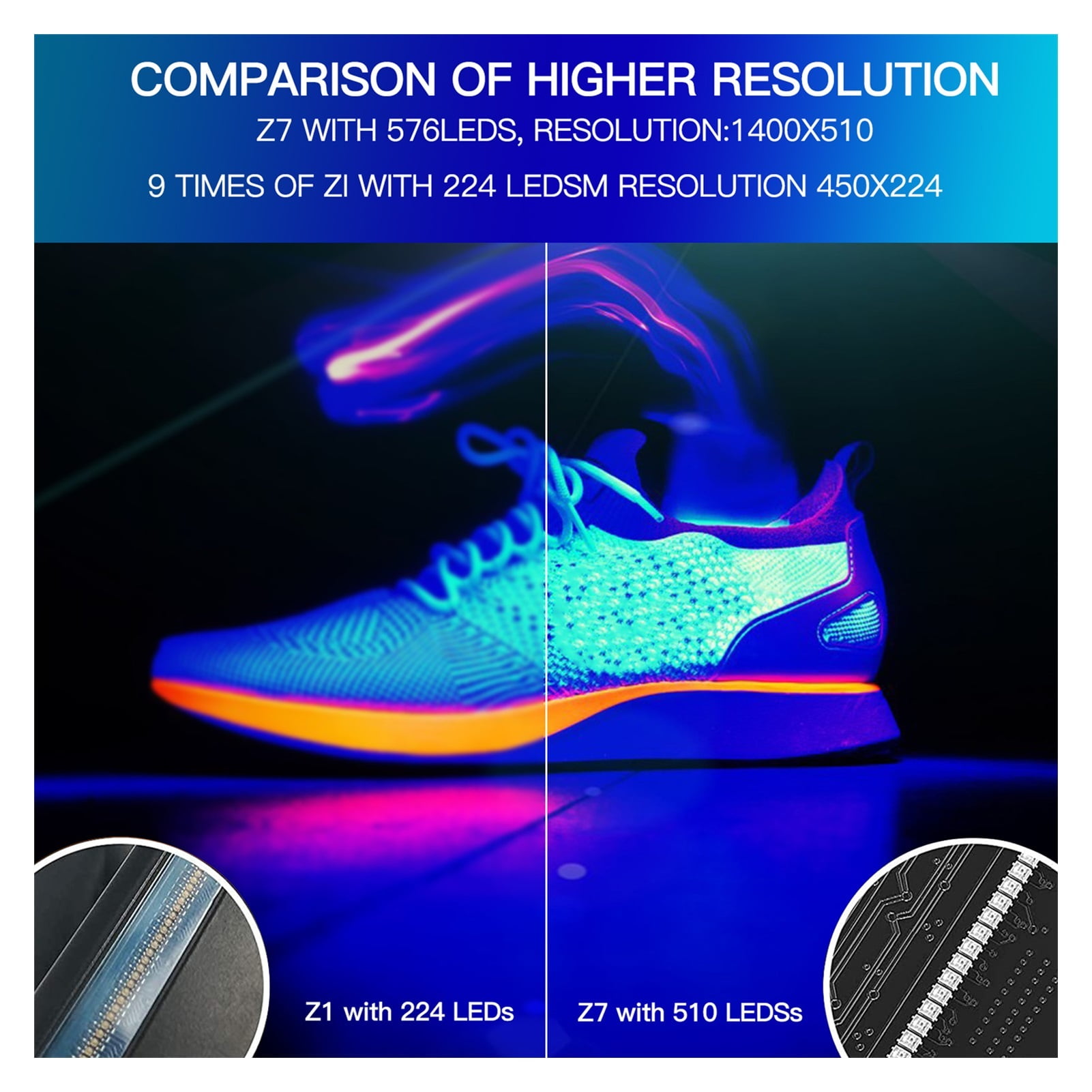 3D Hologram, The New 3D WiFi Holographic Projector Built-in 8G Storage 45cm 4 Blade Rotating High-definition LED Advertising Projection Ideal Advertising Tool