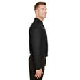 thumbnail image 3 of Devon & Jones DG20L Men's CrownLux Performance Plaited Long Sleeve Polo-Black-M, 3 of 3