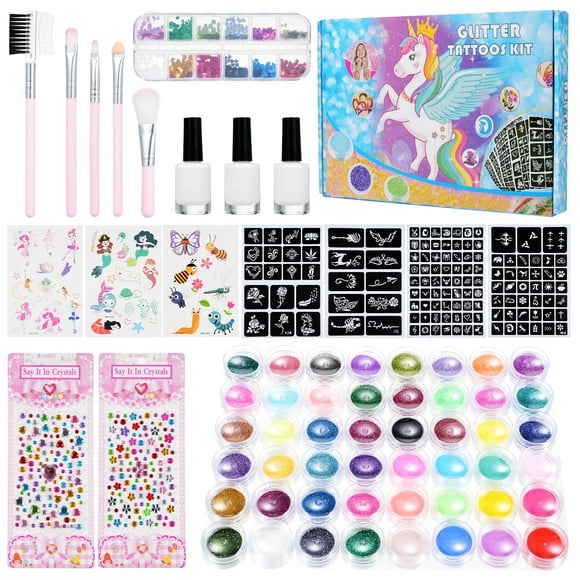 Children's Kit Glitter Make Up Kit for Children, Adults, Carnival, Birthday, Gift for Children