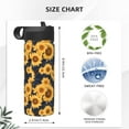 thumbnail image 4 of Sikiie Navy Blue Plaid Sunflower Print 18OZ Insulated Straw Cup, Portable Leak-proof Sports Water Bottle, Stainless Steel Water Cup Suitable for Home and Outdoor, 4 of 8